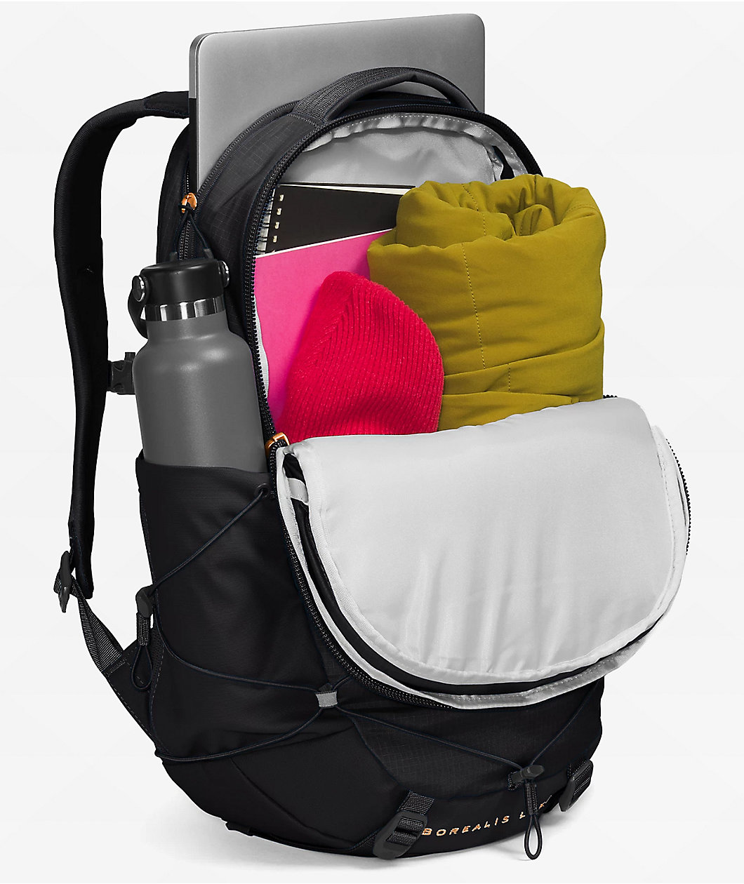 The North Face Women's Borealis Luxe Black & Burnt Coral Backpack