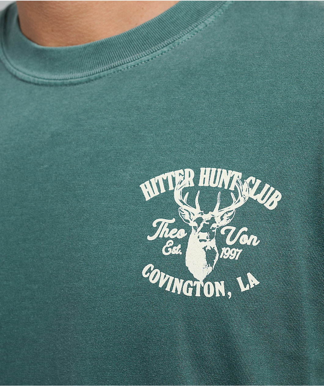 Theo Von Hitter Hunt Club Green T-Shirt