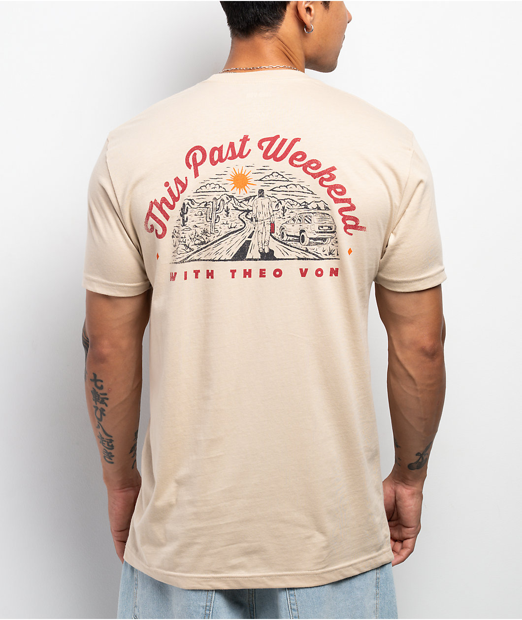 Theo Von Out Of Gas Tan T-Shirt