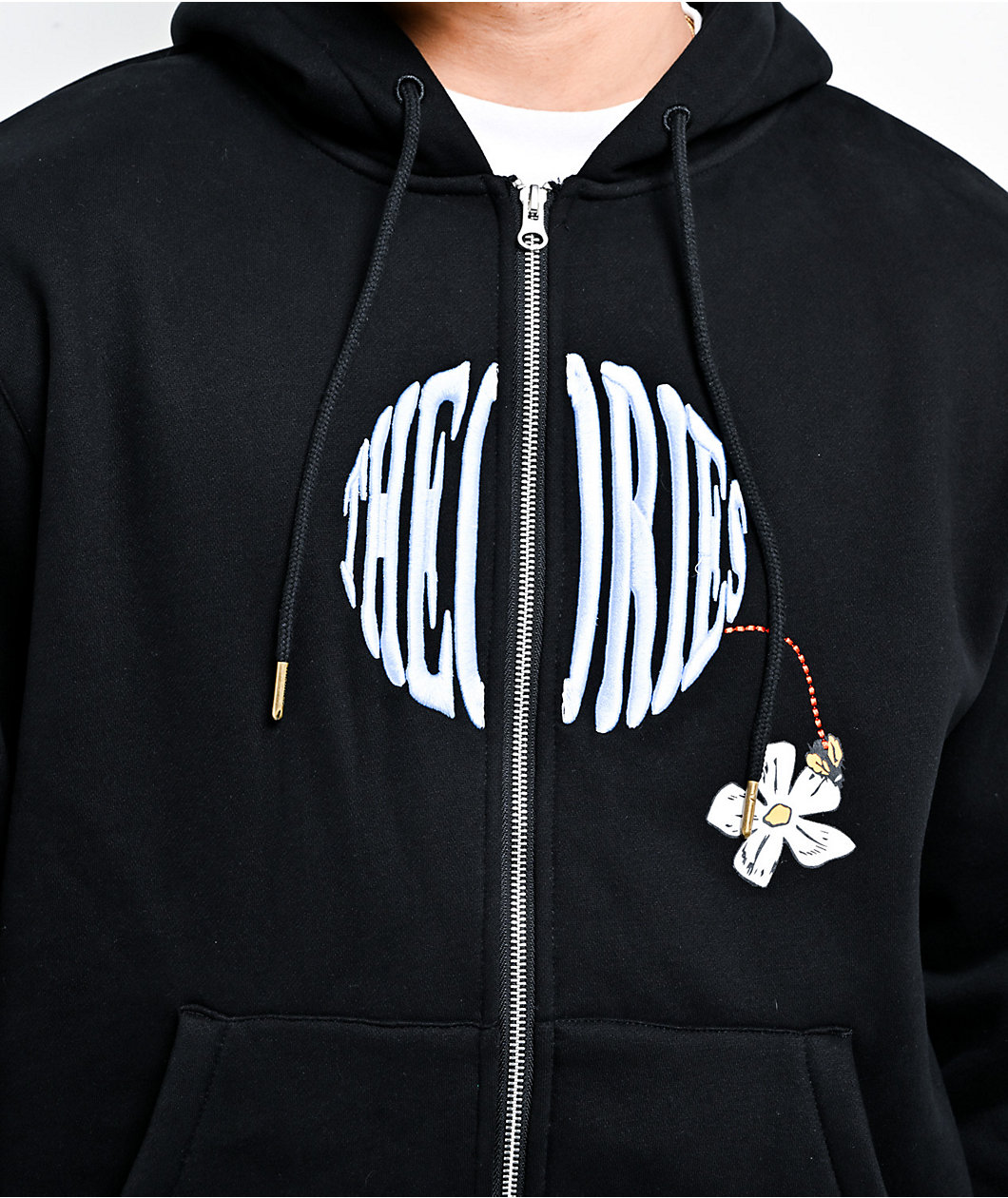 Theories Pollinate Black Zip Hoodie