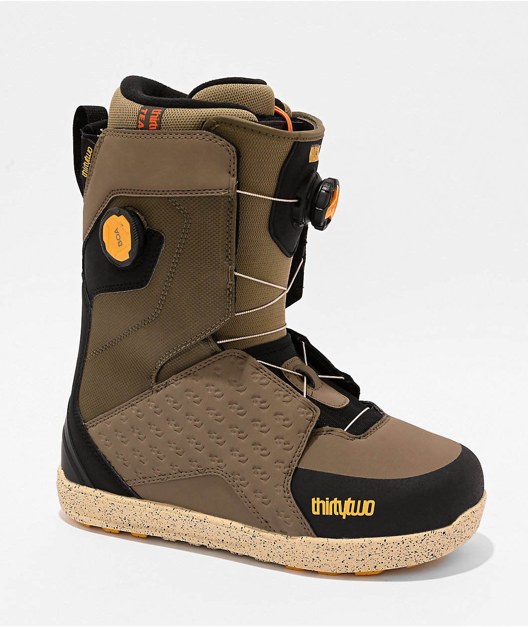 ThirtyTwo Bradshaw Lashed Double BOA Olive & Black Snowboard Boots 2026