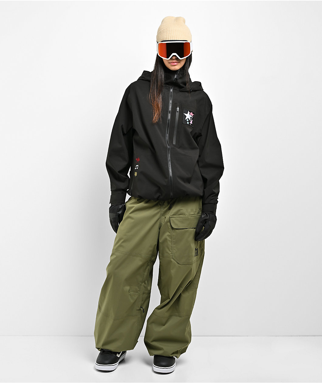 ThirtyTwo Unisex JibGurl Olive Green 10K Snowboard Pants