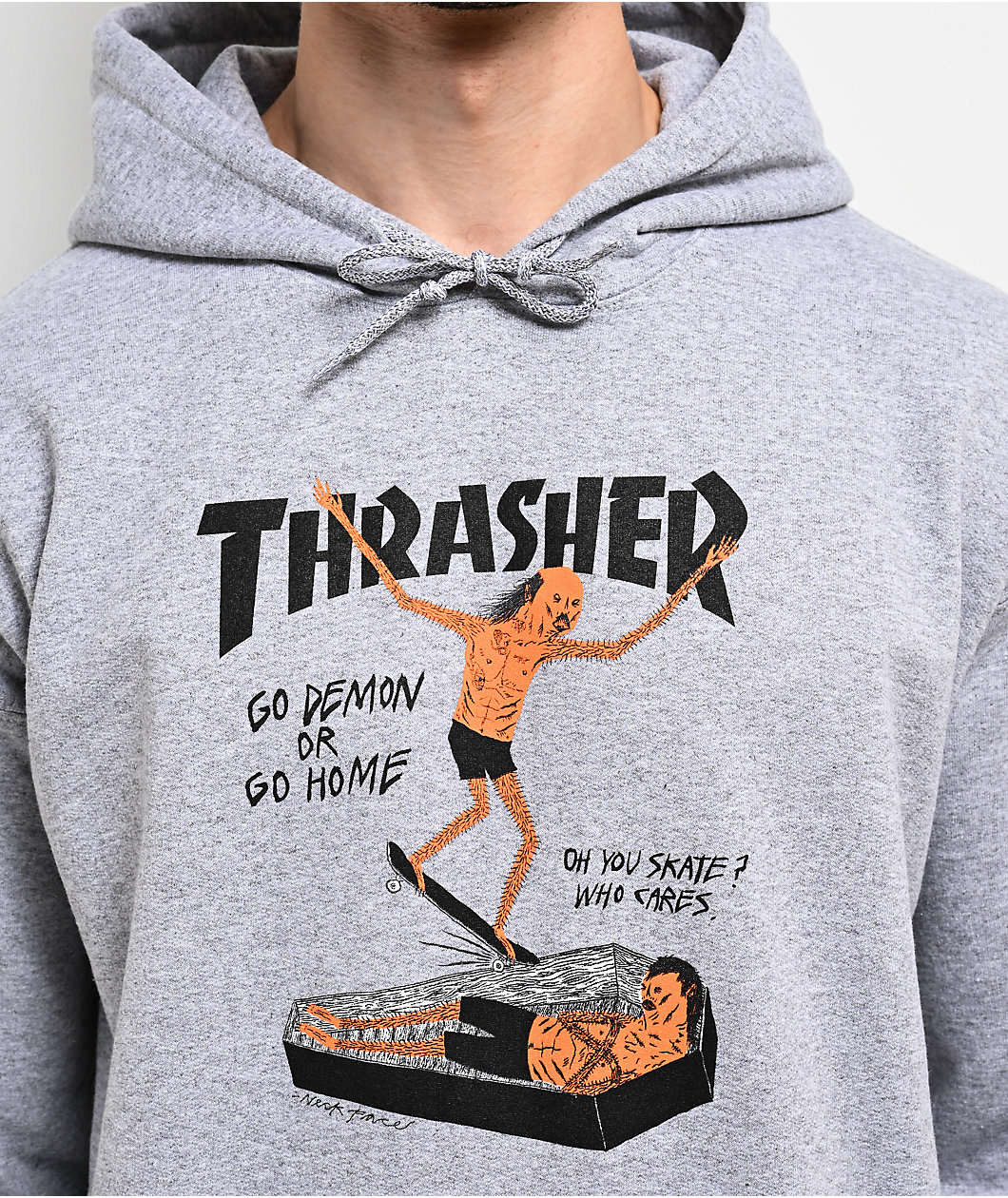 Thrasher Coffin Grey Hoodie