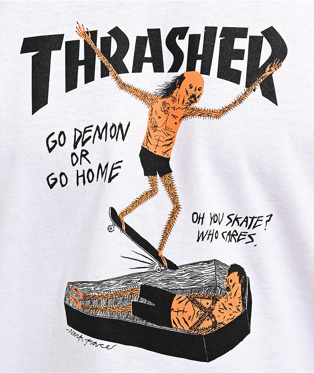 Thrasher Coffin White T-Shirt