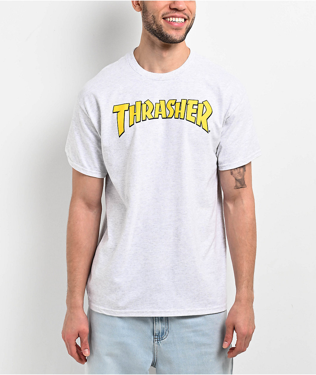 Thrasher Cover Logo Grey T-Shirt