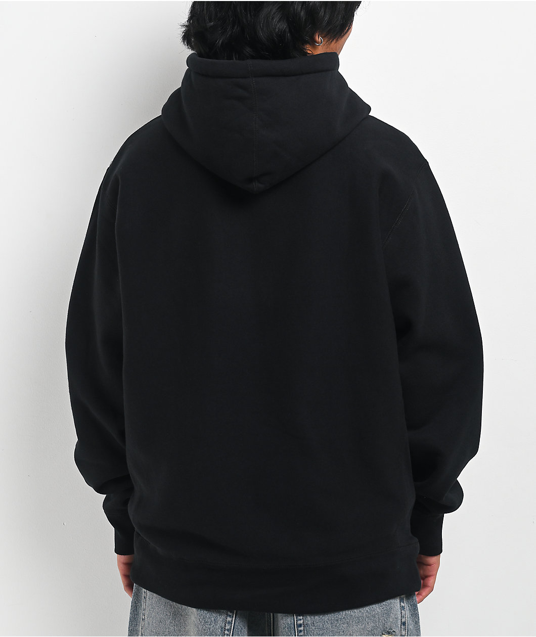 Thrasher Embroidered Heavyweight Black Hoodie