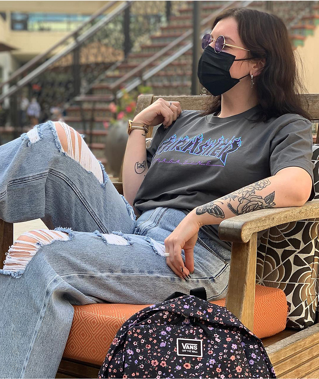 Thrasher Flame Logo Grey T-Shirt