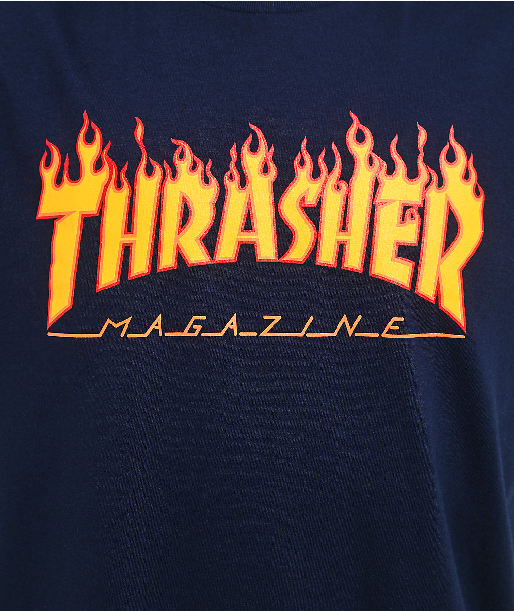 Thrasher Flame Logo Navy T-Shirt