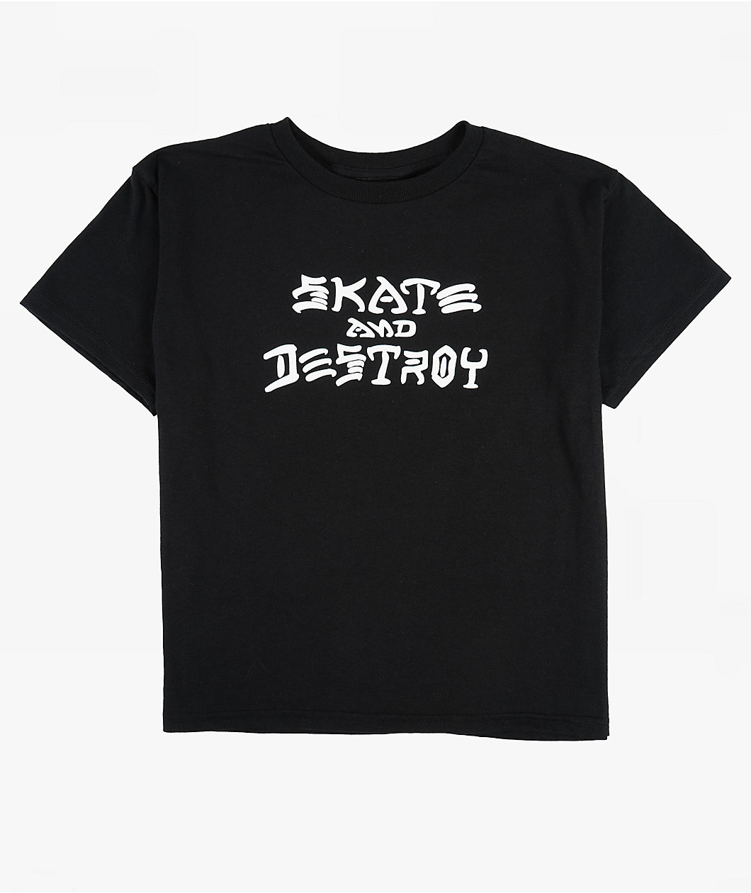 Thrasher Kids Sk8 And Destroy Black T-Shirt