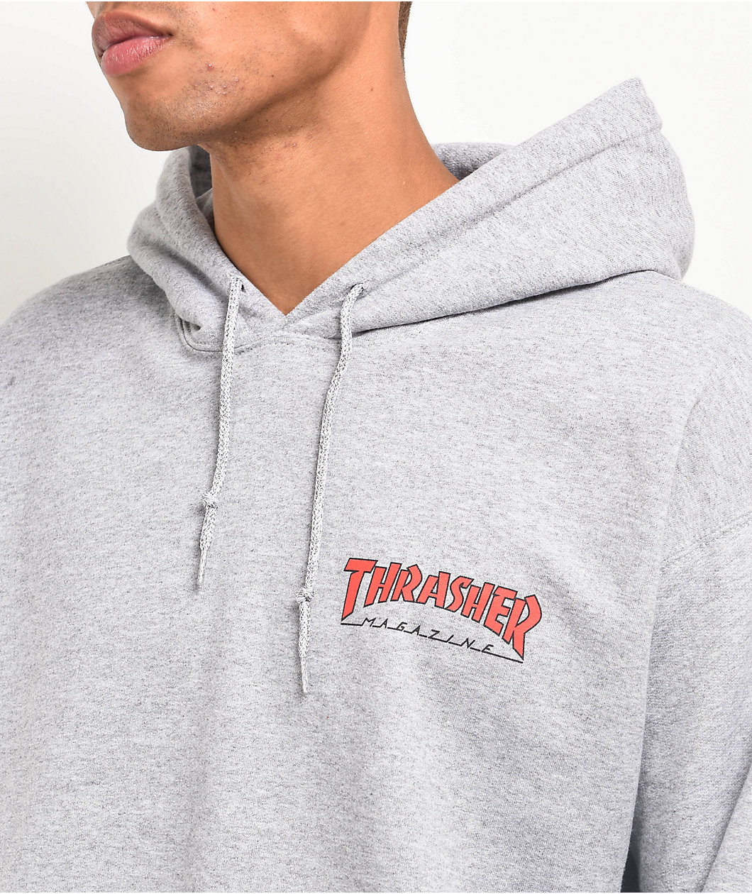 Thrasher Little Outline Grey Hoodie