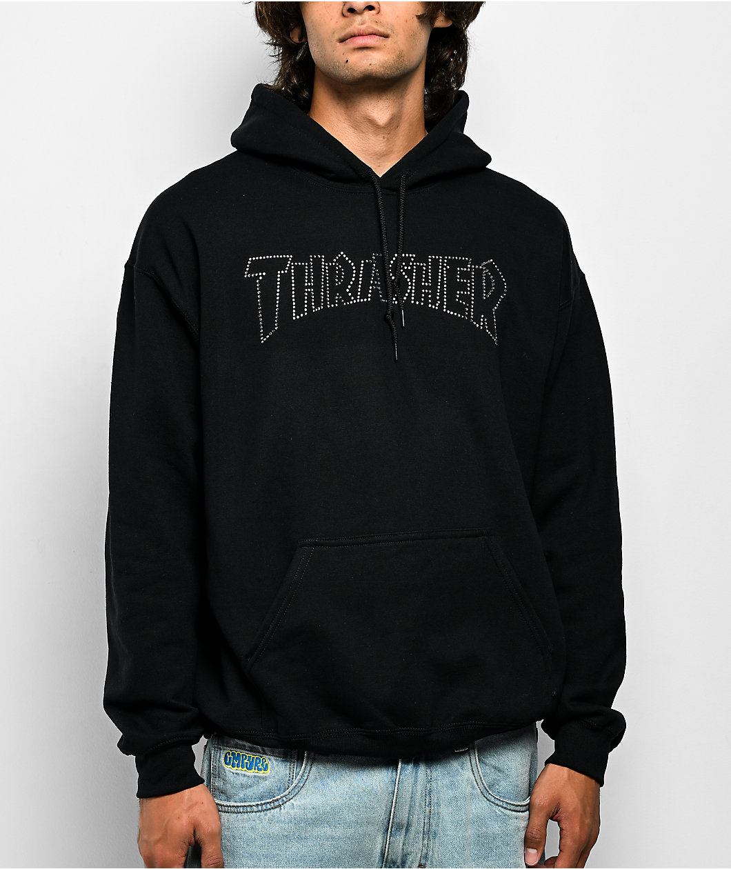 Thrasher Rhinestone Black Hoodie