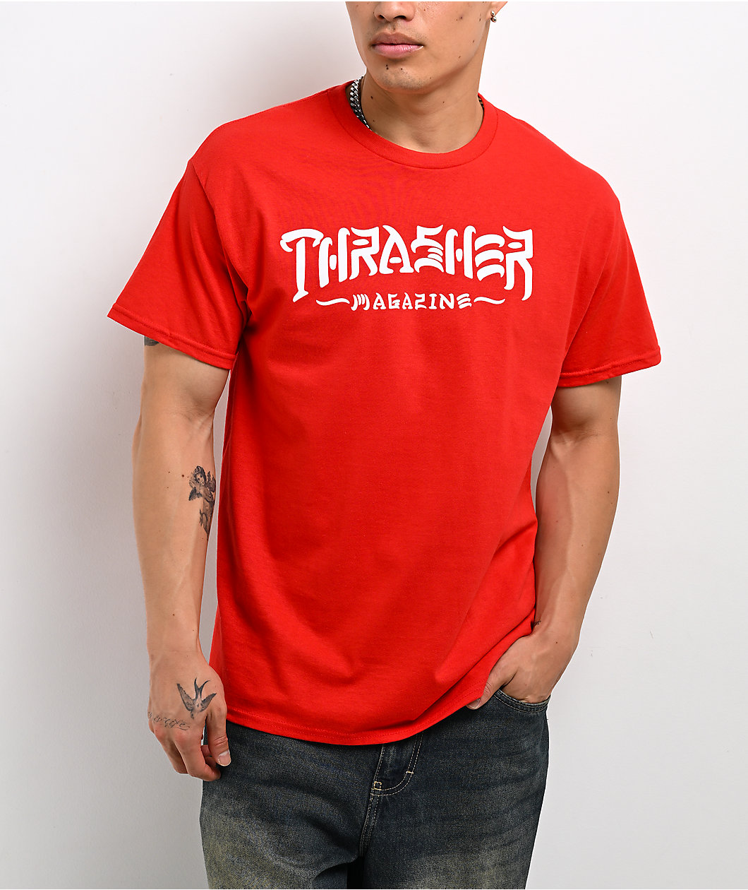 Thrasher Skate And Destroy Red T-Shirt