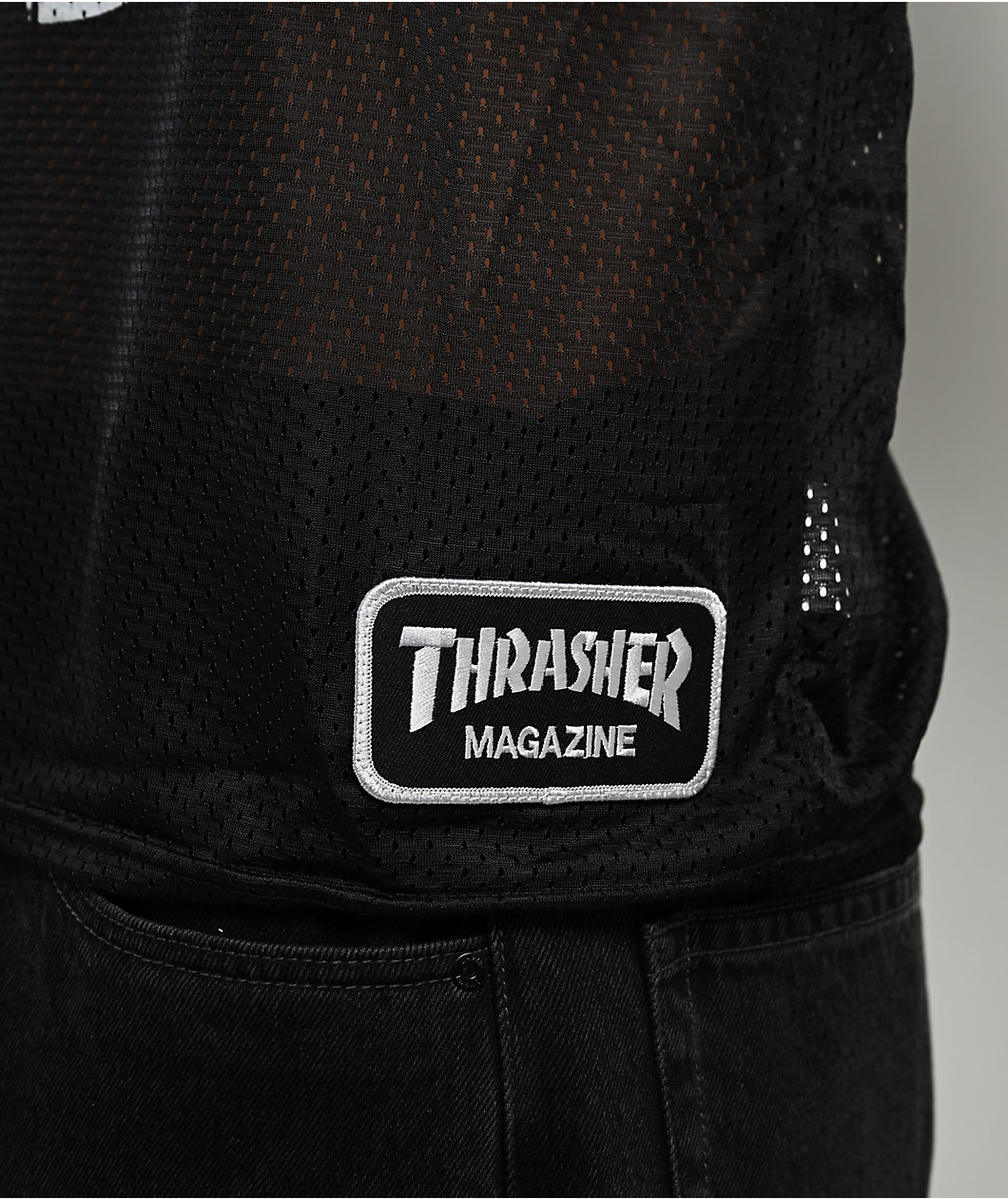 Thrasher x Spitfire Thrash & Burn Black Football Jersey