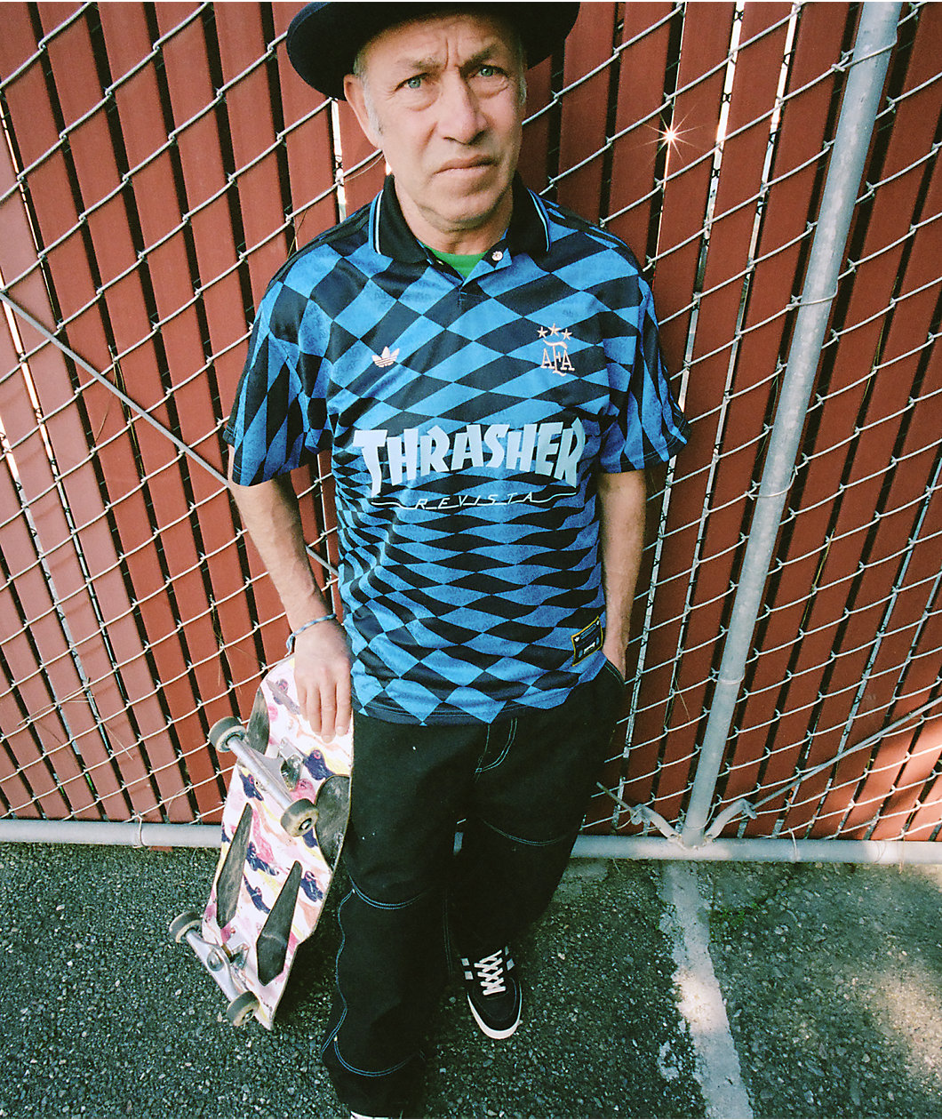 Thrasher x adidas x AFA Blue & Black Soccer Jersey