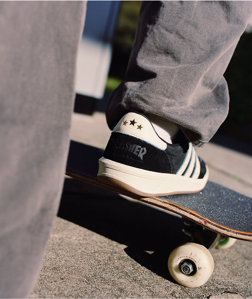 Thrasher x adidas x AFA Glenburn ADV Black & White Skate Shoes