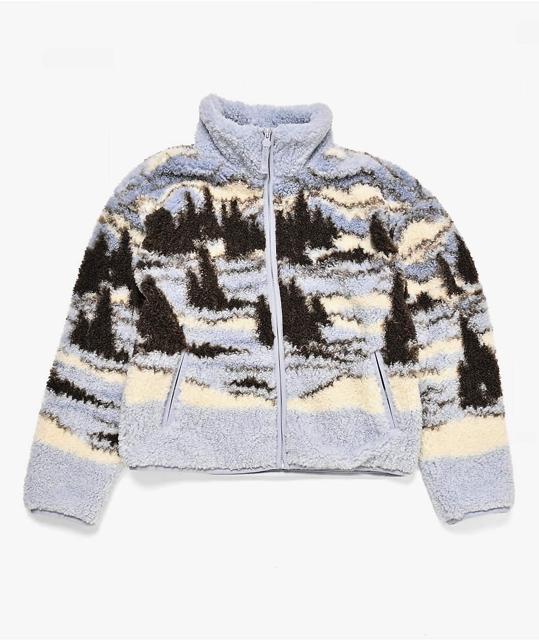 Thread & Supply Ice Mountain Blue & White Sherpa Jacket