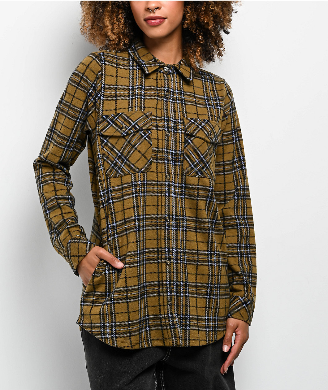 Thread & Supply Jasper Brown & Black Long Sleeve Flannel Shirt