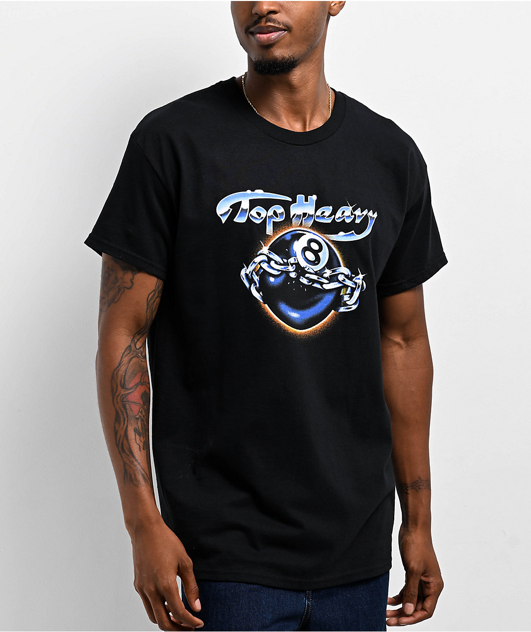 Top Heavy 8 Balled Black T-Shirt