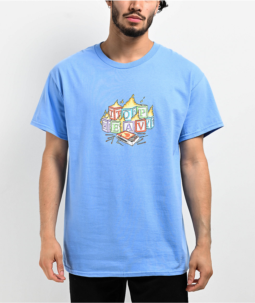 Top Heavy Blocks Blue T-Shirt