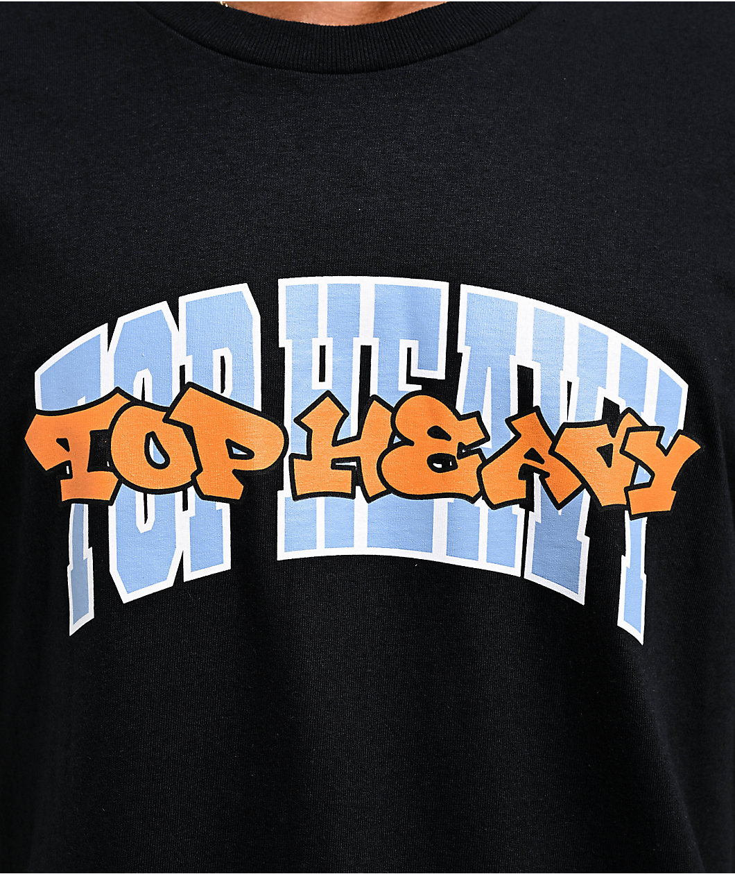 Top Heavy Double Up Black T-Shirt