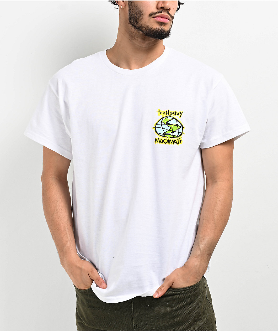 Top Heavy x Muckmouth White T-Shirt