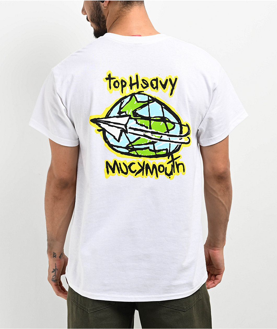 Top Heavy x Muckmouth White T-Shirt