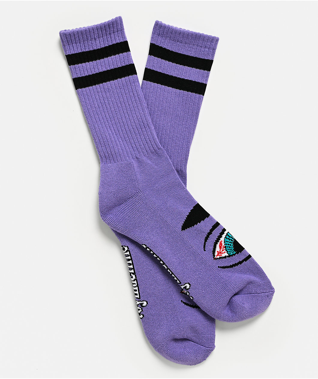 Toy Machine Bloodshot Eye Purple Crew Socks