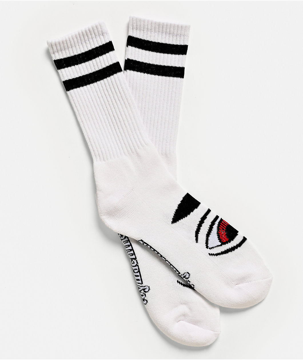 Toy Machine Eye White Crew Socks