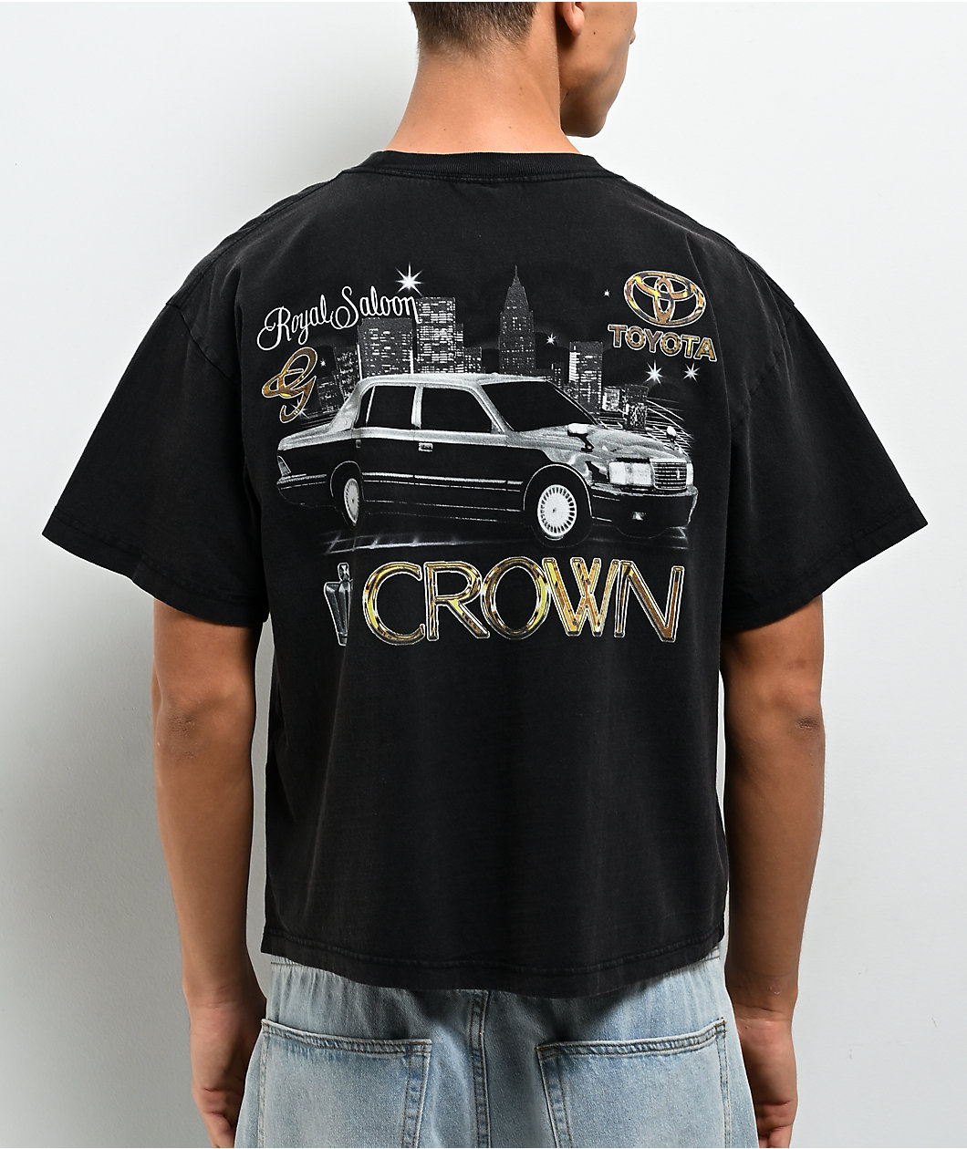 Toyota Royal Crown Black Wash Boxy T-Shirt