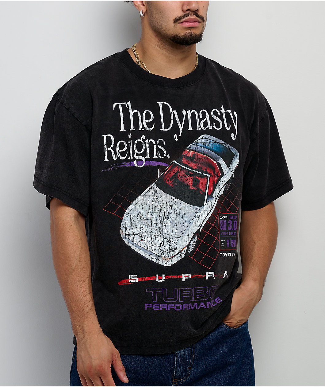 Toyota TRD Supra Turbo Vintage Black T-Shirt