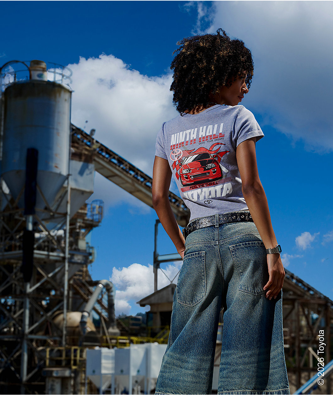 Toyota x Ninth Hall The Thrill Grey Crop T-Shirt