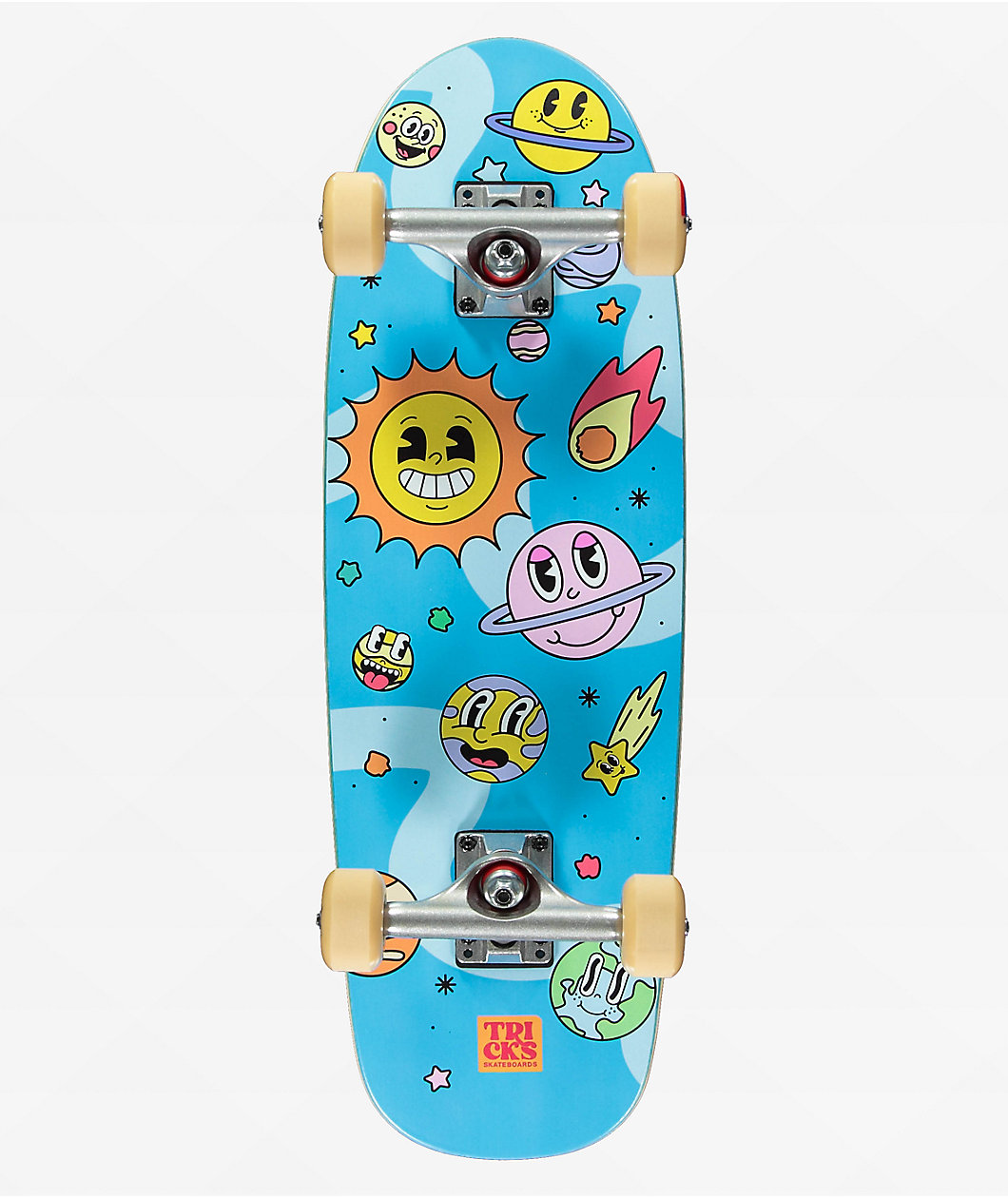 Tricks Kids Cosmic 8.25" Soft Top Skateboard Complete