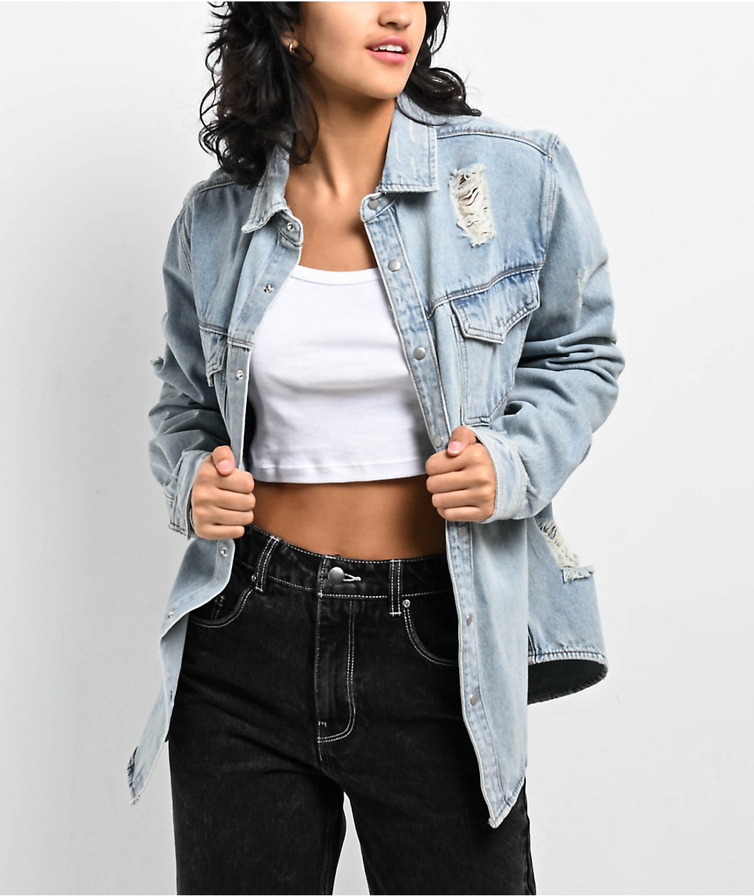 Trio Urban Smiley Blue Denim Jacket