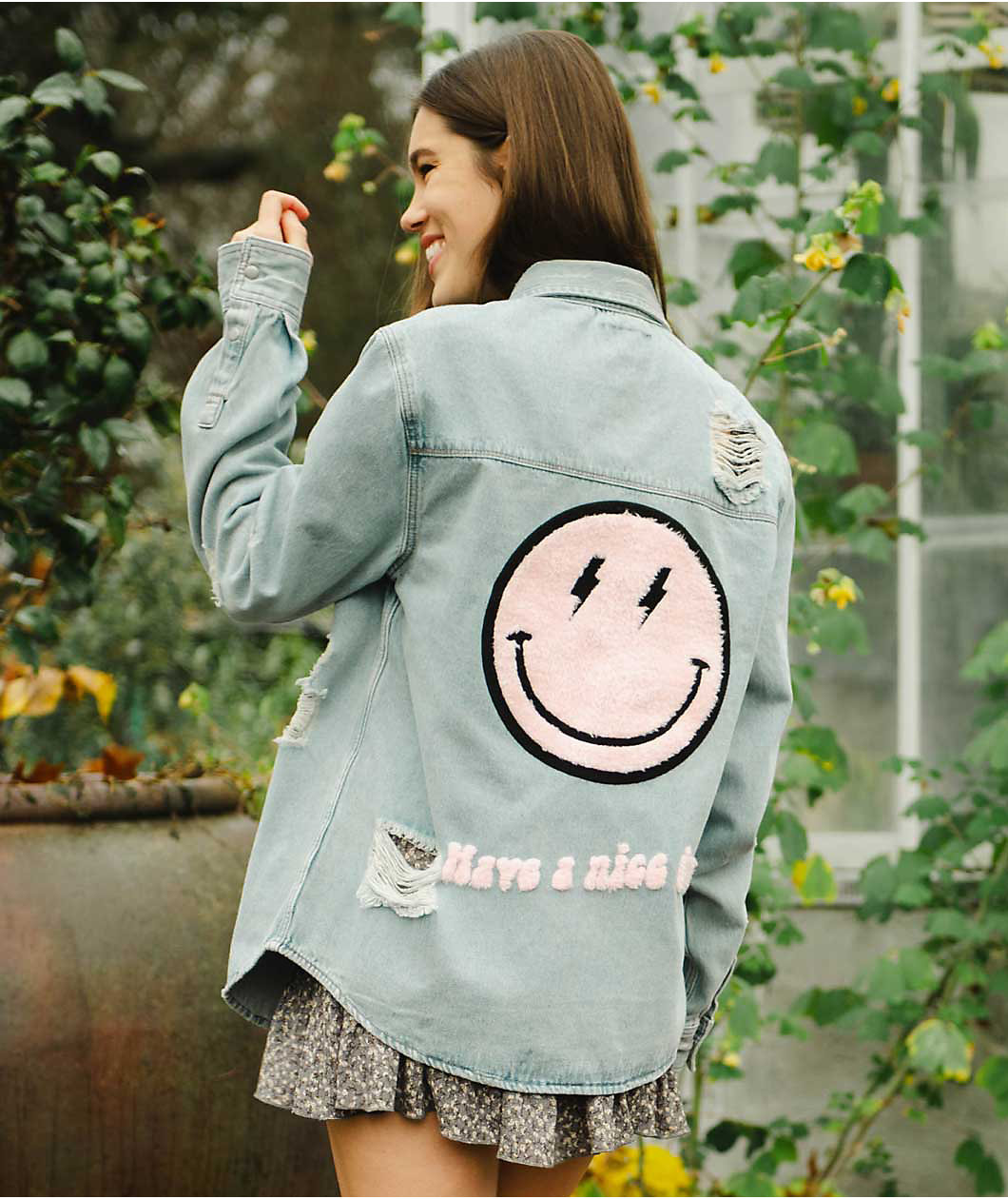 Trio Urban Smiley Blue Denim Jacket