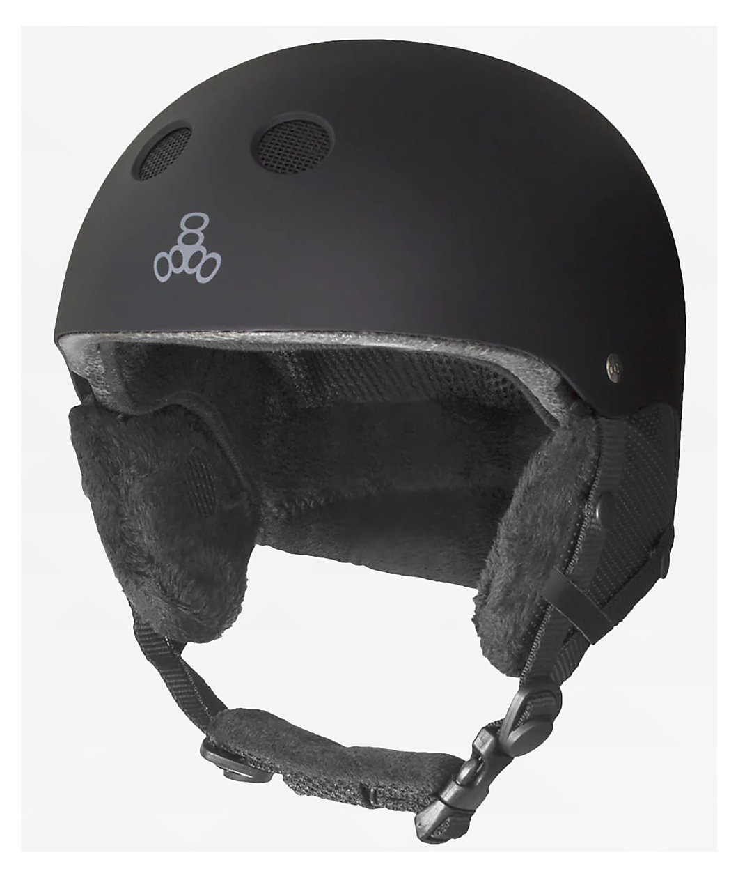 Triple Eight Halo Standard Black Snowboard Helmet