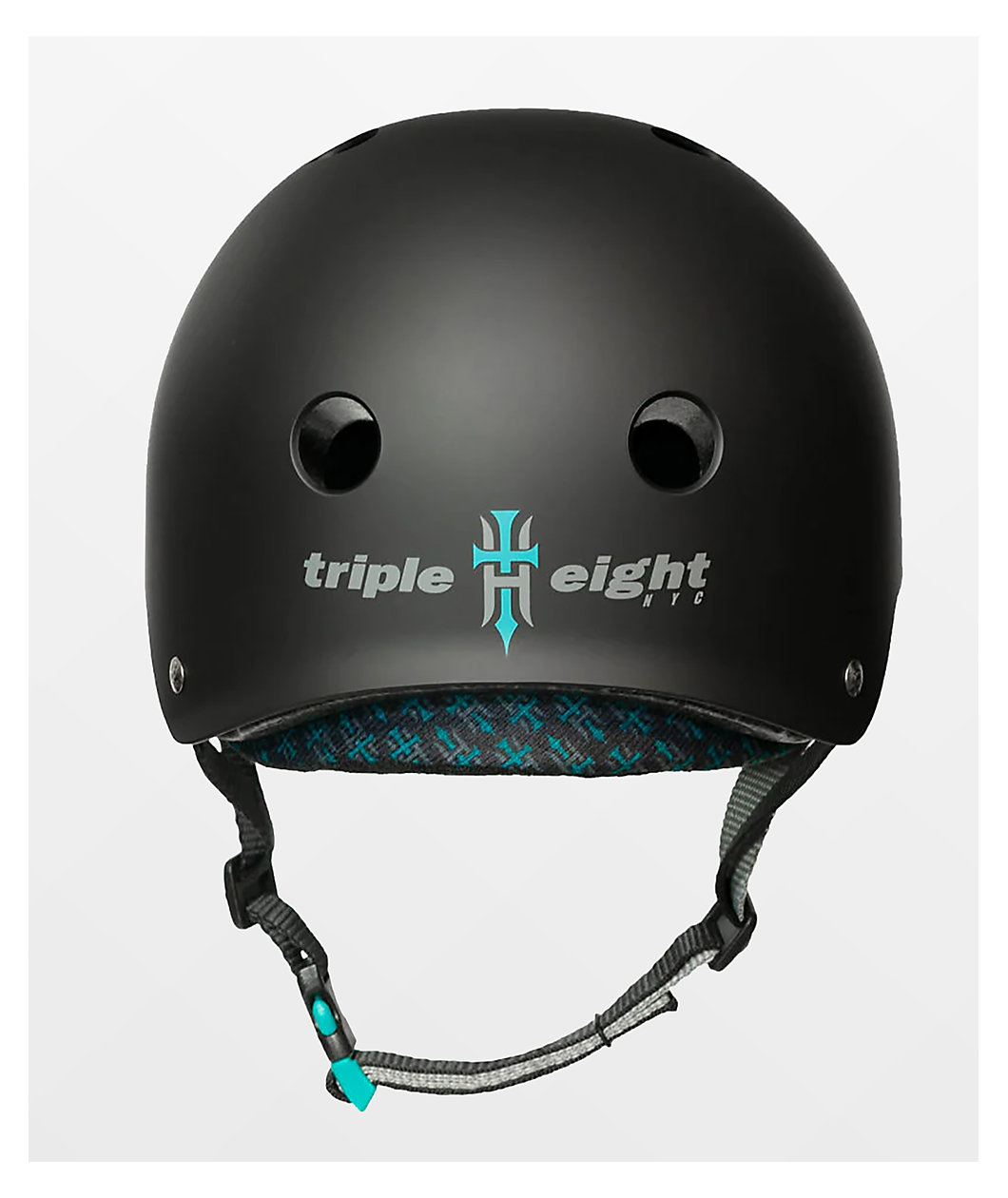 Triple Eight Hawk Dual Certified Black Skateboard Helmet