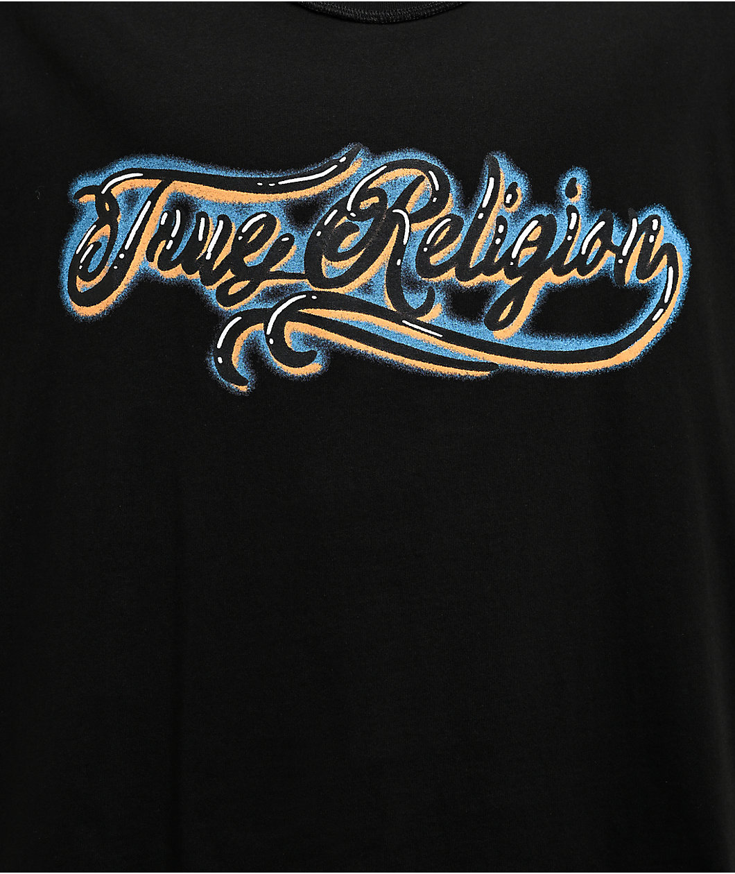 True Religion Airbrush Black Tank Top