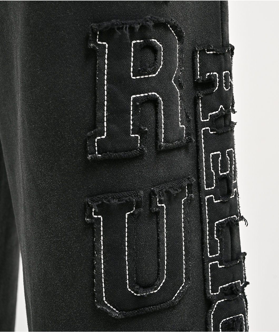 True Religion Appliqué Big T Black Wash Baggy Sweatpants