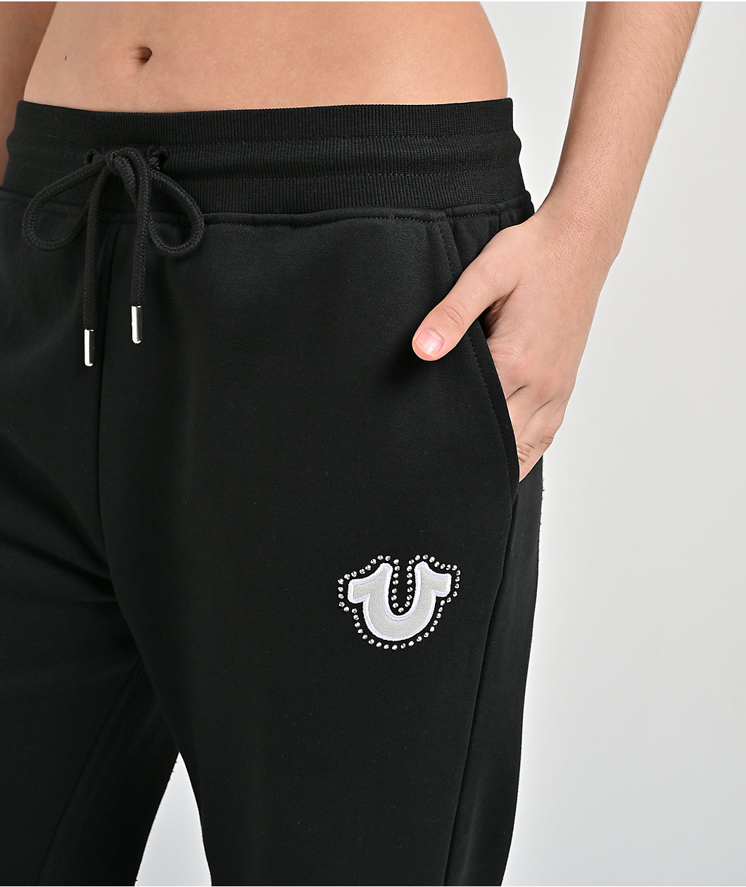 True Religion Applique Black Sweatpants