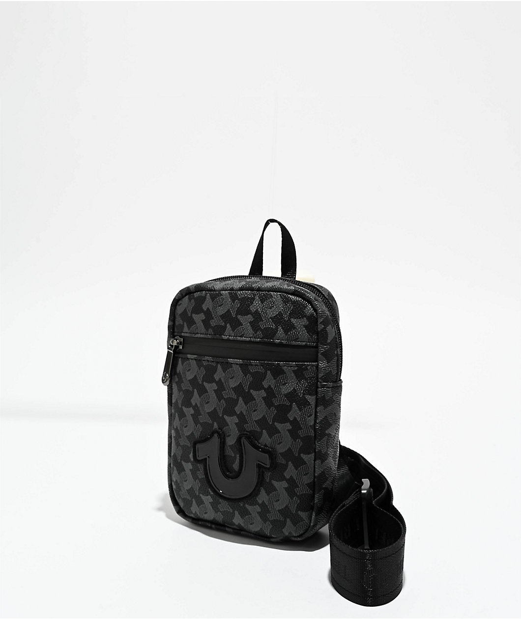 True Religion Apse Monogram Black Crossbody Bag