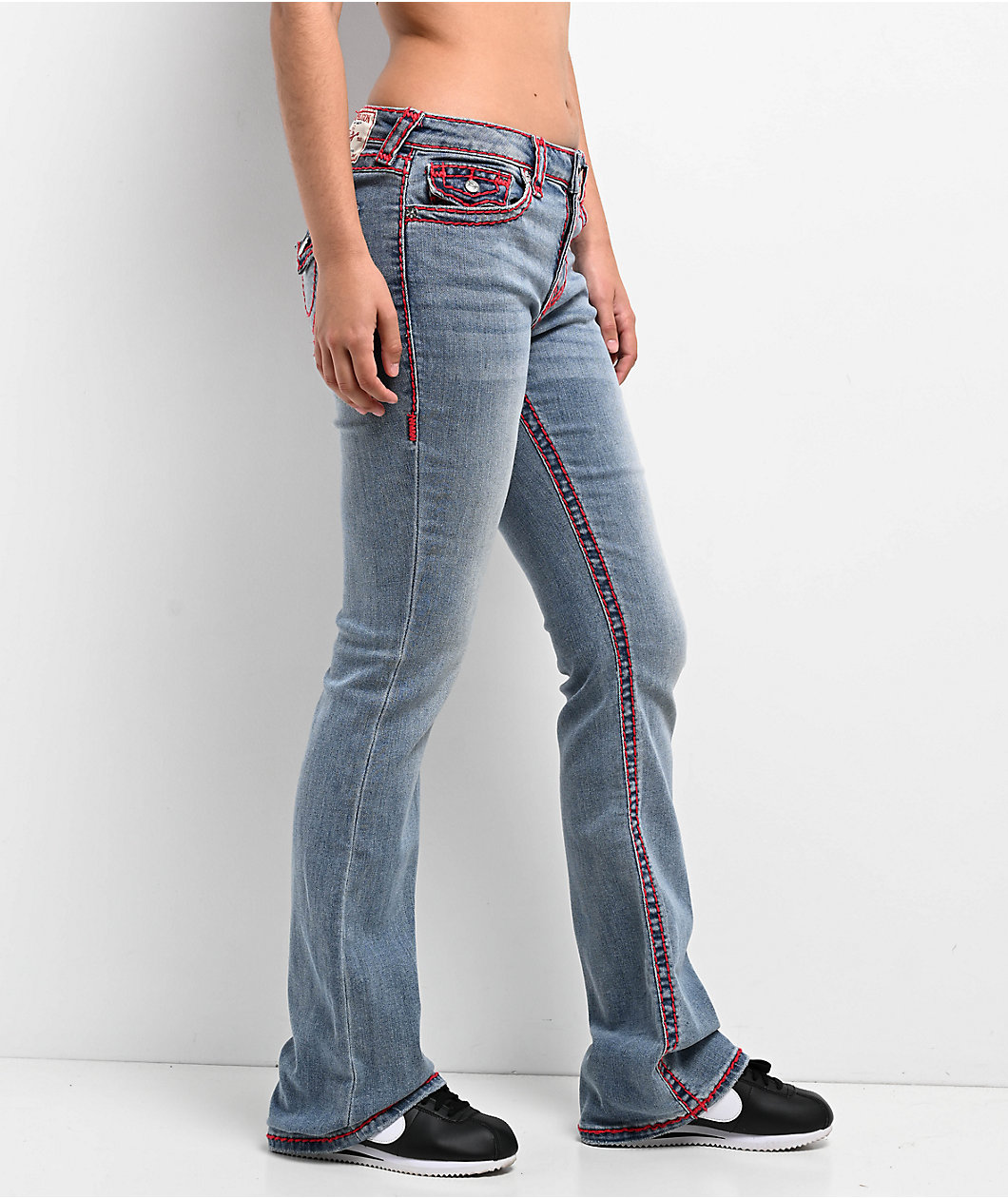 True Religion Becca Super T Blue Wash Bootcut Jeans