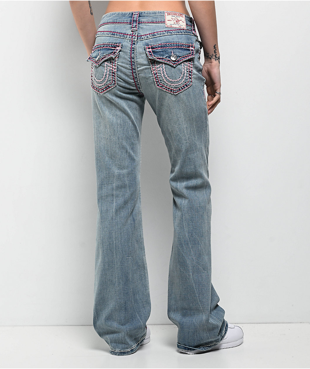 Product image for True Religion Becca Super T California Poppy Mid Rise Bootcut Jeans