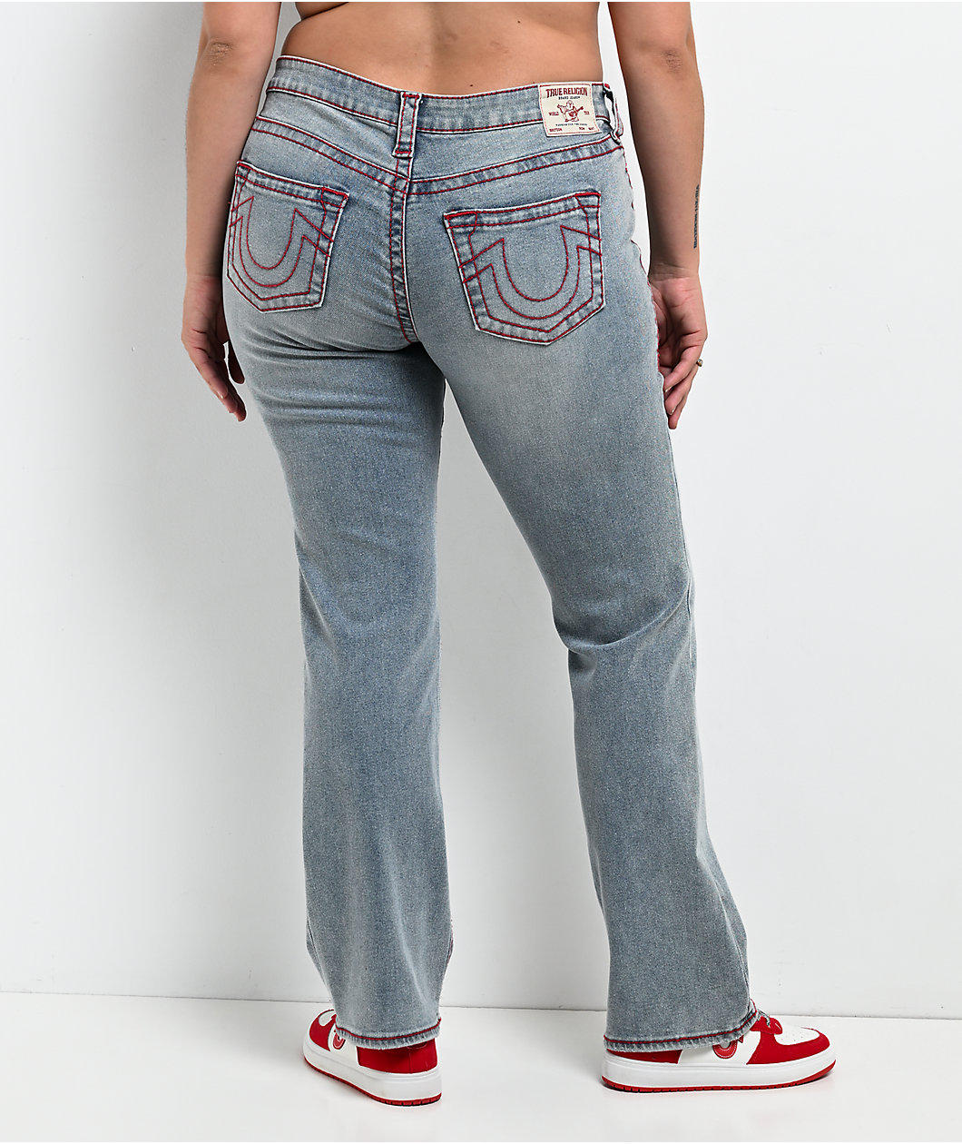 True Religion Billie Big T California Poppy Mid Rise Jeans