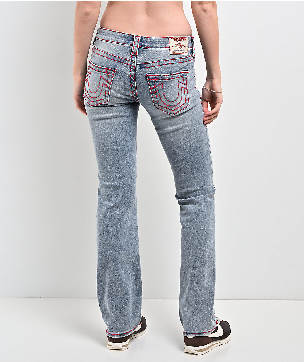True Religion Billie Big T California Poppy Mid Rise Jeans
