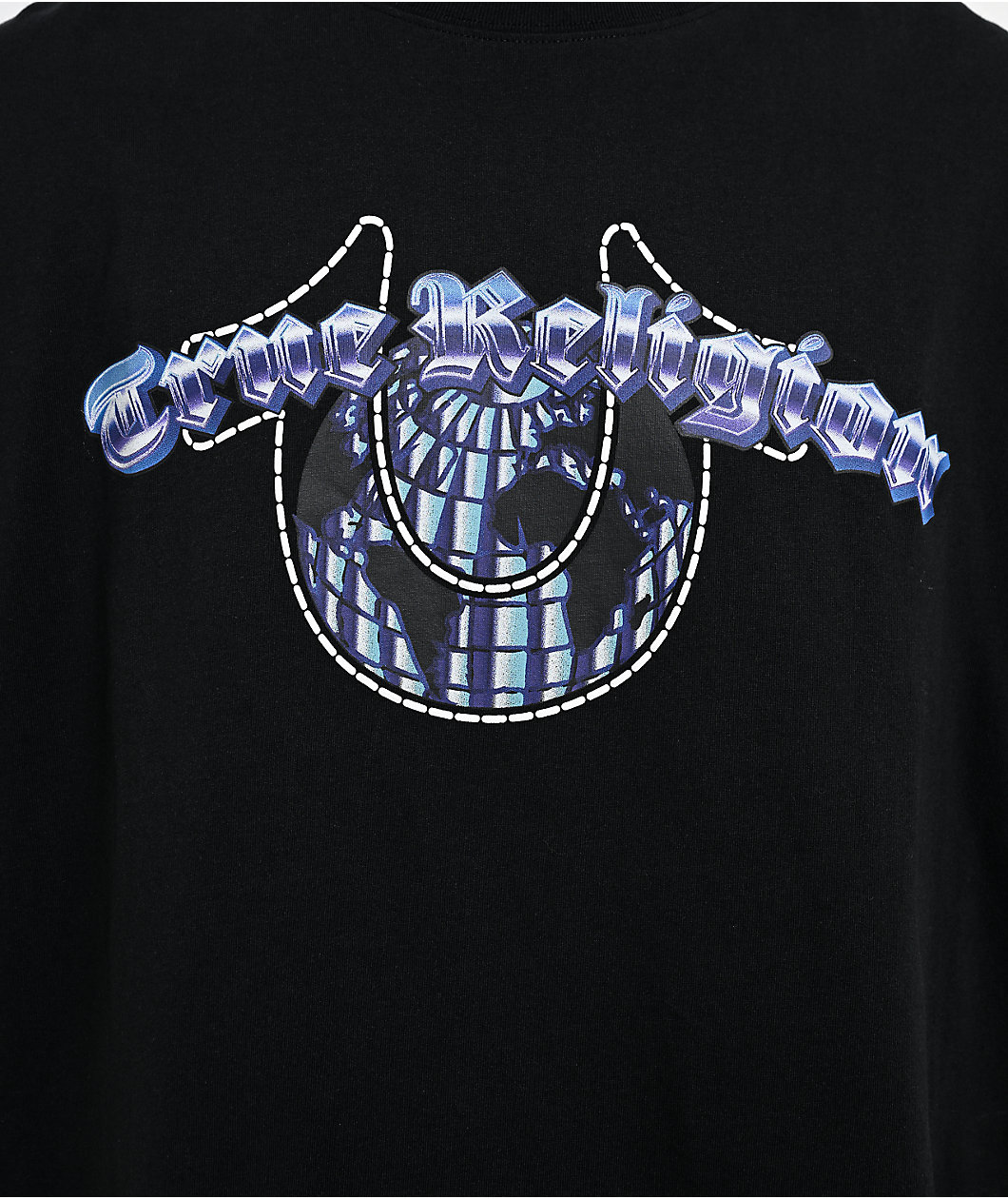 True Religion Chrome Logo Black Heavyweight Boxy T-Shirt