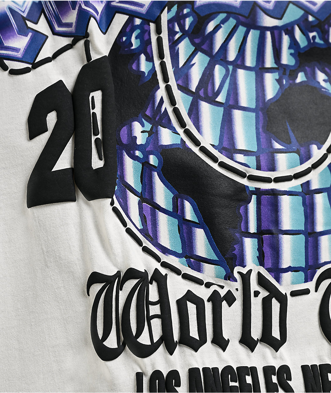 True Religion Chrome Logo Winter White Heavyweight Boxy T-Shirt