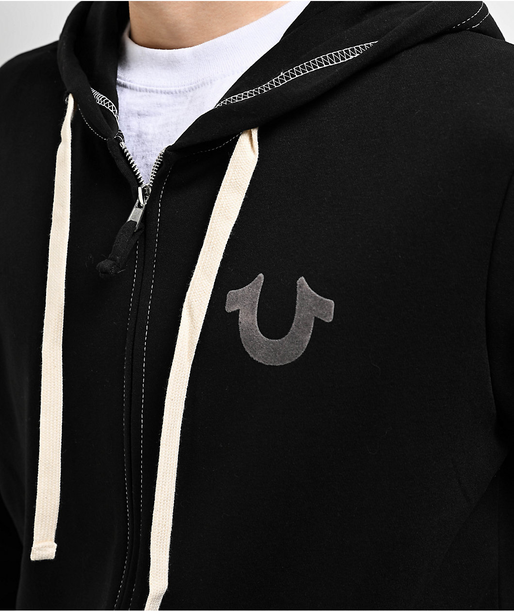 True Religion Classic Logo Back Zip Hoodie