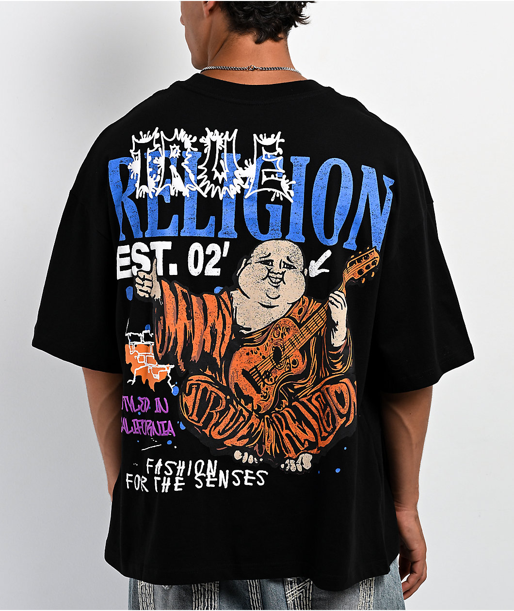 True Religion Concert Buddha Black T-Shirt