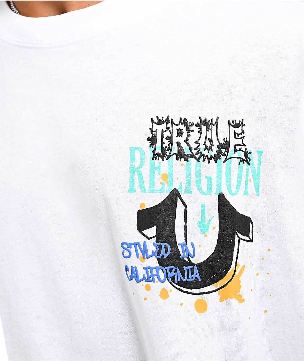 True Religion Concert Buddha White T-Shirt