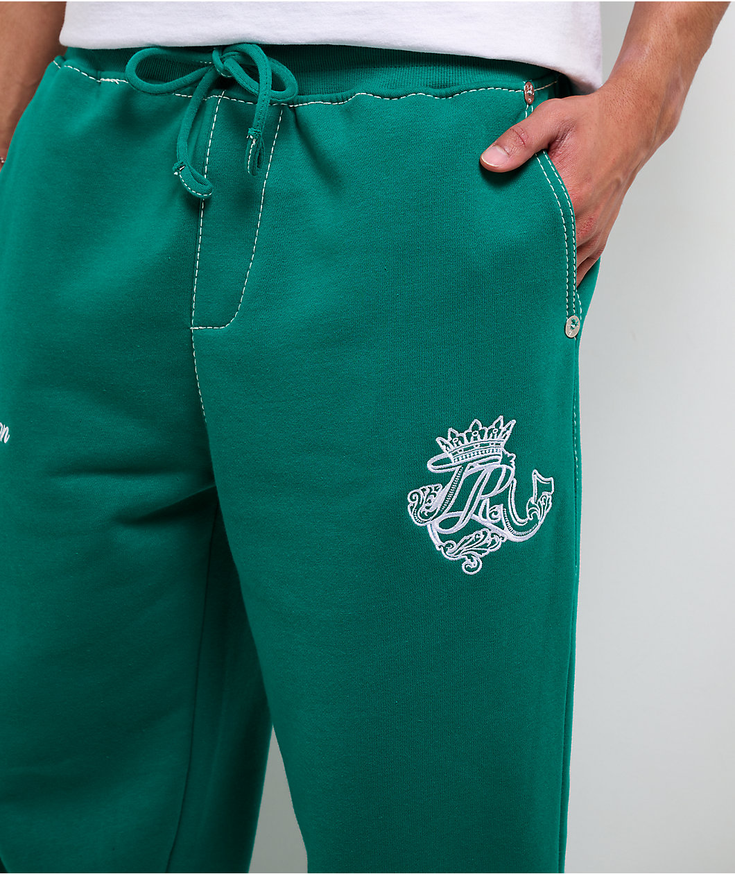 True Religion Crest Big T Oak Leaf Sweatpants